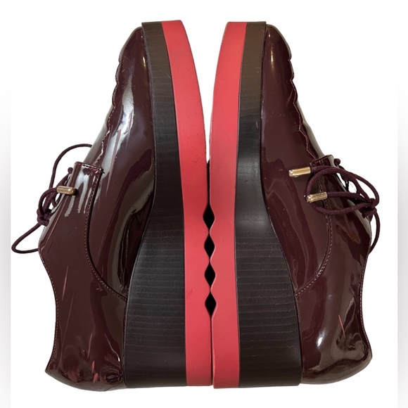 Zara Trafaluc Maroon Patent Platform Mary Jane Size 39 - Picture 4 of 11